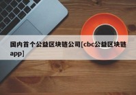 国内首个公益区块链公司[cbc公益区块链app]